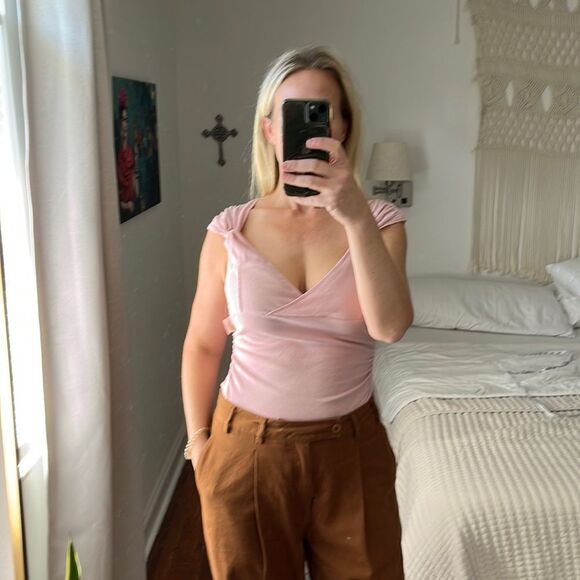 Free‎ People Bodysuit Womens Medium Pink - Picture 2 of 8